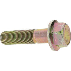 Value Collection - 1/2-20 UNF, 2" Length Under Head, Hex Drive Flange Bolt - 1-1/4" Thread Length, Grade 8 Alloy Steel, Smooth Flange, Zinc-Plated Finish - Americas Industrial Supply