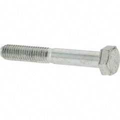 Value Collection - M5x0.80mm Metric Coarse, 35mm Long Hex Head Cap Screw - Partially Threaded, Grade 10.9 Steel, Zinc-Plated Finish, 8mm Hex - Americas Industrial Supply