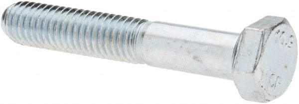 Value Collection - M5x0.80mm Metric Coarse, 30mm Long Hex Head Cap Screw - Partially Threaded, Grade 10.9 Steel, Zinc-Plated Finish, 8mm Hex - Americas Industrial Supply