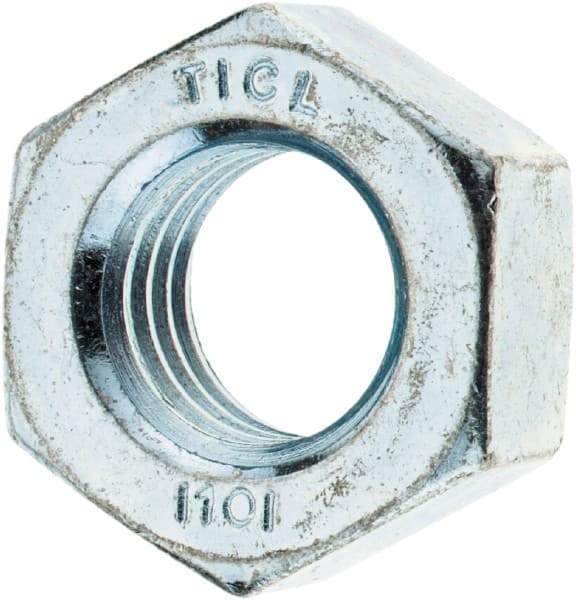 Value Collection - M14x2.00 Metric Coarse Steel Right Hand Hex Nut - 22mm Across Flats, 11mm High, Zinc-Plated Finish - Americas Industrial Supply