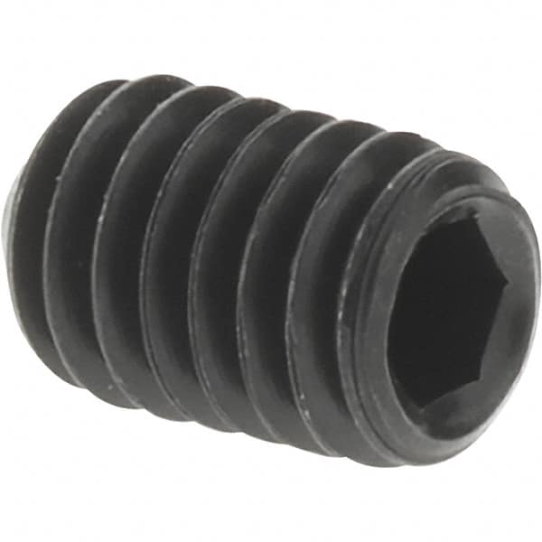 Value Collection - M4x0.70 Metric Coarse, 6mm OAL, Cup Point Set Screw - Grade 14.9 (45H) Alloy Steel, 2mm Key - Americas Industrial Supply