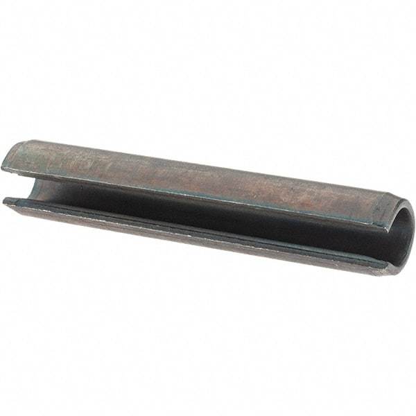 Value Collection - 8mm Diam x 45mm Long Slotted Spring Pin - Steel, Plain Finish - Americas Industrial Supply