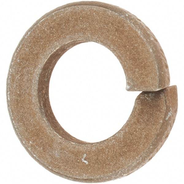 Made in USA - 5/16", 0.078" Thick Split Lock Washer - AISI 4037 Alloy Steel, Zinc Yellow Dichromate Finish, 0.314" Min ID, 0.322" Max ID, 0.583" Max OD - Americas Industrial Supply