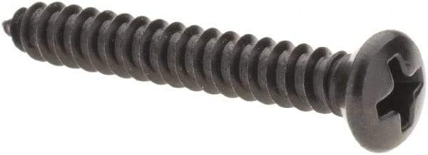 Value Collection - #8 Oval Head Phillips Sheet Metal Screw - Steel, 1-1/4" OAL, AISI 1016, ANSI/ASME B18.6.4, ASME B18.6.3 & SAE J933, Grade 1016-1024 - Americas Industrial Supply