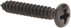Value Collection - #8 Oval Head Phillips Sheet Metal Screw - Steel, 1" OAL, Grade 2 - Americas Industrial Supply