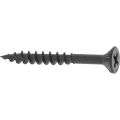 Buildex - #8, 1-1/2" OAL, Phillips Drive Flat Head, Steel Drywall Screws - Black Oxide Finish, Grade 2 - Americas Industrial Supply