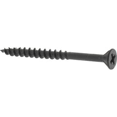 Buildex - #8, 2" OAL, Phillips Drive Flat Head, Steel Drywall Screws - Black Oxide Finish, Grade 2 - Americas Industrial Supply