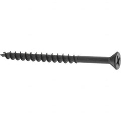 Buildex - #8, 2-1/4" OAL, Phillips Drive Flat Head, Steel Drywall Screws - Black Oxide Finish, Grade 2 - Americas Industrial Supply