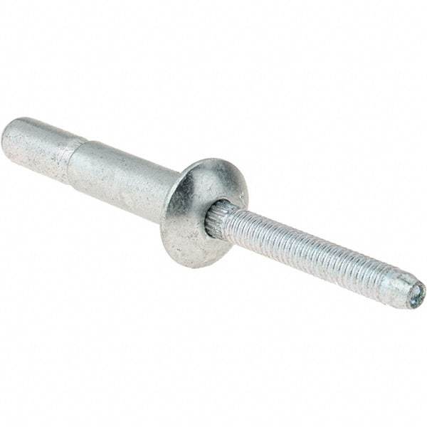 Value Collection - Protruding Head Steel Structural Blind Rivet - Steel Mandrel, 0.08" to 5/8" Grip, 0.53" Head Diam, 0.261" to 0.272" Hole Diam, 0.81" Length Under Head, 1/4" Body Diam - Americas Industrial Supply