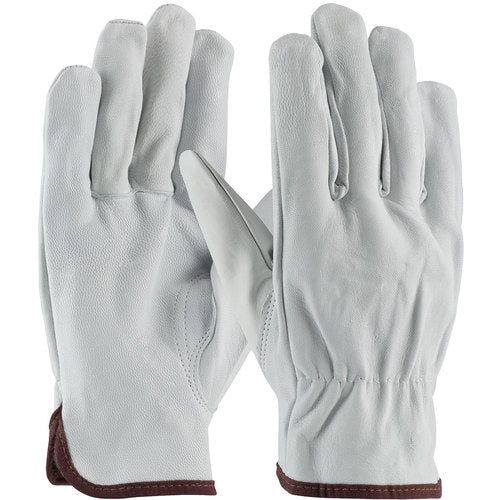 ‎71-3600/L Leather Drivers Gloves - Top Grain Goatskin Leather Drivers - Industry Grade - Keystone Thumb - Exact Industrial Supply