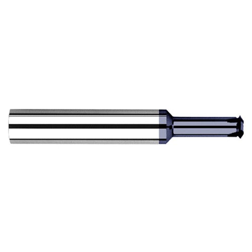 0.1350″ Cutter Diameter × 0.5000″ (1/2″) Reach Carbide Single Form #10 Thread Milling Cutter, 4 Flutes, AlTiN Coated