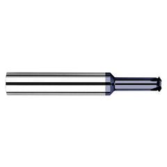 0.1600″ Cutter Diameter × 0.8750″ (7/8″) Reach Carbide Single Form #12 Thread Milling Cutter, 4 Flutes, AlTiN Coated