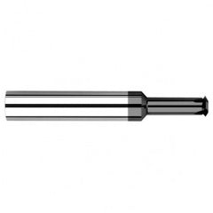 0.0980″ Cutter Diameter × 0.3750″ (3/8″) Reach Carbide Single Form #6 Thread Milling Cutter, 4 Flutes, Amorphous Diamond Coated - Americas Industrial Supply