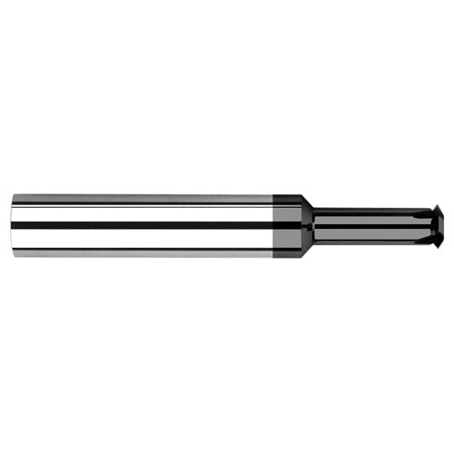 ‎0.3000″ Cutter Diameter × 1.2500″ (1-1/4″) Reach Carbide Single Form 3/8″ Thread Milling Cutter, 4 Flutes, Amorphous Diamond Coated - Exact Industrial Supply