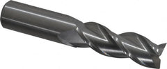 Kennametal - 5/8", 1-5/8" LOC, 5/8" Shank Diam, 3-1/2" OAL, 3 Flute, Solid Carbide Square End Mill - Single End, Uncoated, Spiral Flute, 37° Helix, Centercutting, Right Hand Cut, Right Hand Flute, Series AADE - Americas Industrial Supply