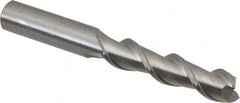 Kennametal - 1/2", 2" LOC, 1/2" Shank Diam, 4" OAL, 2 Flute, Solid Carbide Square End Mill - Single End, Uncoated, Spiral Flute, 45° Helix, Centercutting, Right Hand Cut, Right Hand Flute, Series AADF - Americas Industrial Supply