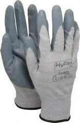 Ansell - Size XL (10) Nitrile Coated X-Static Yarn General Protection Work Gloves - For Static Control, Palm & Fingers Coated, Knit Wrist Cuff, Full Fingered, Gray, Paired - Americas Industrial Supply