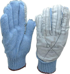 Ansell - Size L (9), ANSI Cut Lvl 4, Leather Cut Resistant Gloves - Knit Wrist, Black, Paired - Americas Industrial Supply