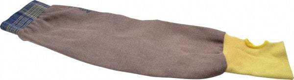 Ansell - Size Universal, Brown Kevlar Welding Sleeve - 22" Long Sleeve, Elastic Opening at Both Ends, Made with Thumb Hole - Americas Industrial Supply