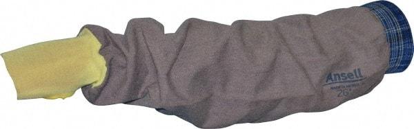 Ansell - Size Universal, Brown Kevlar Welding Sleeve - 26" Long Sleeve, Elastic Opening at Both Ends, Made with Thumb Hole - Americas Industrial Supply