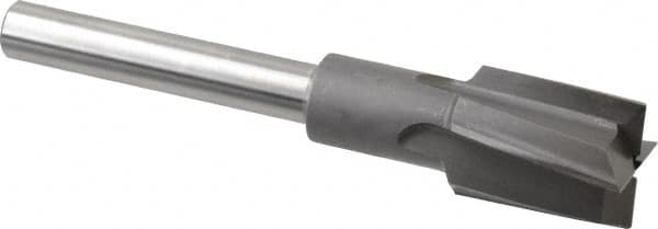 Made in USA - 1-1/16" Diam, 1/2" Shank, Diam, 4 Flutes, Straight Shank, Interchangeable Pilot Counterbore - Americas Industrial Supply