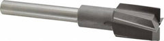 Made in USA - 1-1/8" Diam, 1/2" Shank, Diam, 4 Flutes, Straight Shank, Interchangeable Pilot Counterbore - Americas Industrial Supply