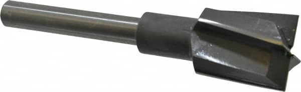 Made in USA - 1-5/16" Diam, 1/2" Shank, Diam, 4 Flutes, Straight Shank, Interchangeable Pilot Counterbore - Americas Industrial Supply