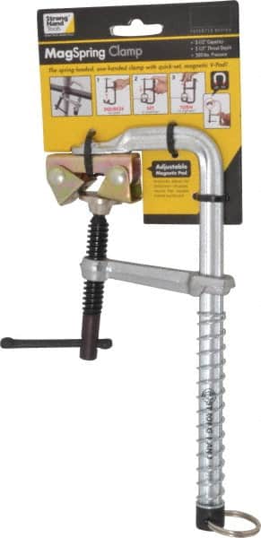 Strong Hand Tools - 2-1/2" Deep Throat, 5-1/2" Max Capacity, Standard Sliding Arm Clamp - 300 Lb Clamping Pressure - Americas Industrial Supply