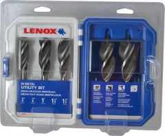 Lenox - 3/4 to 1-1/4", Bright Finish, Bi-Metal Auger Drill Bit Set - Americas Industrial Supply