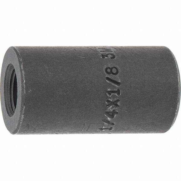 Made in USA - Size 1/4 x 1/8", Class 3,000, Forged Carbon Steel Black Pipe Reducing Coupling - 3,000 psi, Threaded End Connection - Americas Industrial Supply