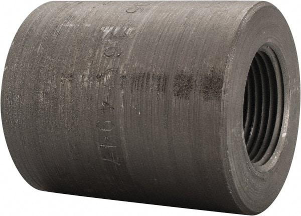 Made in USA - Size 1-1/4 x 1", Class 3,000, Forged Carbon Steel Black Pipe Reducing Coupling - 3,000 psi, Threaded End Connection - Americas Industrial Supply