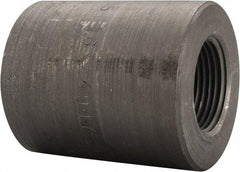 Made in USA - Size 1-1/4 x 1", Class 3,000, Forged Carbon Steel Black Pipe Reducing Coupling - 3,000 psi, Threaded End Connection - Americas Industrial Supply