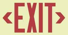 NMC - Exit, Metal Exit Sign - 13" Wide x 7-1/2" High, Glow-in-the-Dark - Americas Industrial Supply
