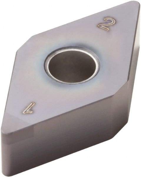 Seco - DNGA432 Grade CBN060K PCBN Turning Insert - TiSiAlN Finish, 55° Diamond, 1/2" Inscr Circle, 3/16" Thick, 1/32" Corner Radius - Americas Industrial Supply