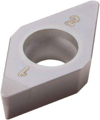 Seco - DCGW32.52 Grade CBN060K PCBN Turning Insert - TiSiAlN Finish, 55° Diamond, 3/8" Inscr Circle, 5/32" Thick, 1/32" Corner Radius - Americas Industrial Supply