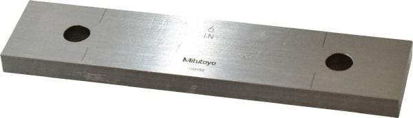 Mitutoyo - 6" Rectangular Steel Gage Block - Accuracy Grade 0, Includes Certificate of Inspection - Americas Industrial Supply
