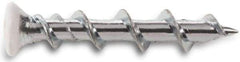 Powers Fasteners - 1/4", 1-1/4" Length Under Head, Square Drive Oval Head, Steel Drywall Screws - Chrome Finish, Grade 1018 - Americas Industrial Supply