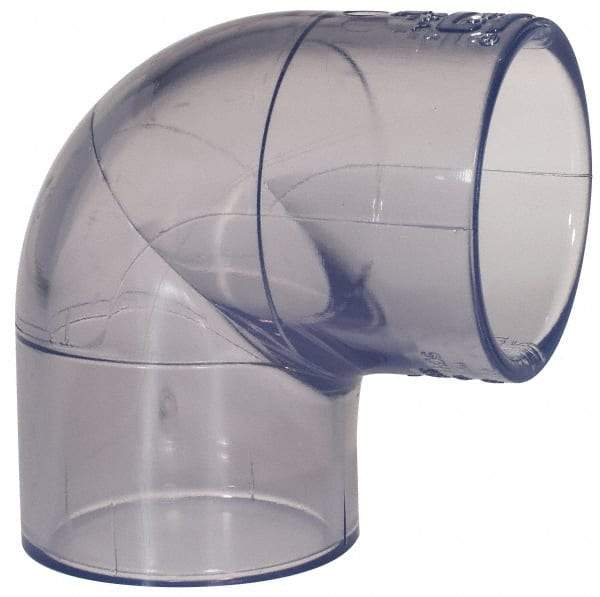 Made in USA - 1-1/4" PVC Plastic Pipe Fitting - Schedule 40, Slip x Slip End Connections - Americas Industrial Supply