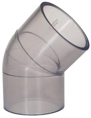 Made in USA - 1-1/2" PVC Plastic Pipe Fitting - Schedule 40, Slip x Slip End Connections - Americas Industrial Supply