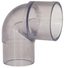 Made in USA - 1-1/2" PVC Plastic Pipe Fitting - Schedule 40, Spig x Soc End Connections - Americas Industrial Supply
