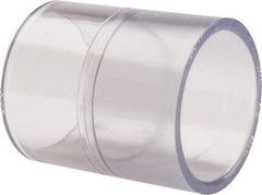 Made in USA - 1-1/4" PVC Plastic Pipe Coupling - Schedule 40, Slip x Slip End Connections - Americas Industrial Supply