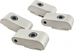 80/20 Inc. - 1-1/2" Long x 1-23/32" Wide x 26mm Thick, Right Lift Off Hinge Long Pin Top Short Pin Bottom - Aluminum, Clear Anodized Finish - Americas Industrial Supply