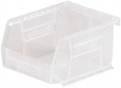 Akro-Mils - 10 Lb. Load Capacity, 5-3/8" Deep, Clear Polymer Hopper Stacking Bin - 3" High x 4-1/8" Wide x 5-3/8" Long - Americas Industrial Supply