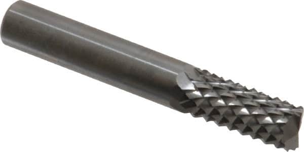 Accupro - 3/8" Diam, 1" LOC, Plain End, Solid Carbide Diamond Pattern Router Bit - Right Hand Cut, 2-1/2" OAL, 3/8" Shank Diam, Use on Fiberglass - Americas Industrial Supply