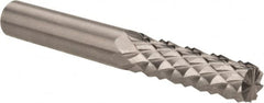 Accupro - 1/4" Diam, 3/4" LOC, Burr End, Solid Carbide Diamond Pattern Router Bit - Right Hand Cut, 2" OAL, 1/4" Shank Diam, Use on Fiberglass - Americas Industrial Supply