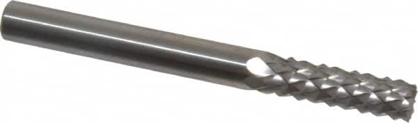 Accupro - 1/4" Diam, 3/4" LOC, Burr End, Solid Carbide Diamond Pattern Router Bit - Right Hand Cut, 2-1/2" OAL, 1/4" Shank Diam, Use on Fiberglass - Americas Industrial Supply