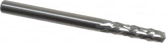 Accupro - 1/8" Diam, 1/2" LOC, Drill Point End, Solid Carbide Diamond Pattern Router Bit - Right Hand Cut, 1-1/2" OAL, 1/8" Shank Diam, Use on Fiberglass - Americas Industrial Supply