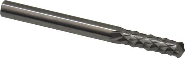 Accupro - 3/16" Diam, 5/8" LOC, Drill Point End, Solid Carbide Diamond Pattern Router Bit - Right Hand Cut, 2" OAL, 3/16" Shank Diam, Use on Fiberglass - Americas Industrial Supply
