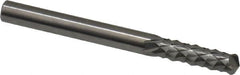 Accupro - 3/16" Diam, 5/8" LOC, Drill Point End, Solid Carbide Diamond Pattern Router Bit - Right Hand Cut, 2" OAL, 3/16" Shank Diam, Use on Fiberglass - Americas Industrial Supply