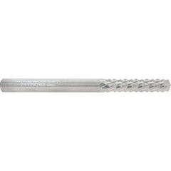 Accupro - 1/4" Diam, 1" LOC, Drill Point End, Solid Carbide Diamond Pattern Router Bit - Right Hand Cut, 3" OAL, 1/4" Shank Diam, Use on Fiberglass - Americas Industrial Supply
